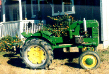 John Deere historic tractor at Bishop's Pumpkin Farm in Wheatland, California
